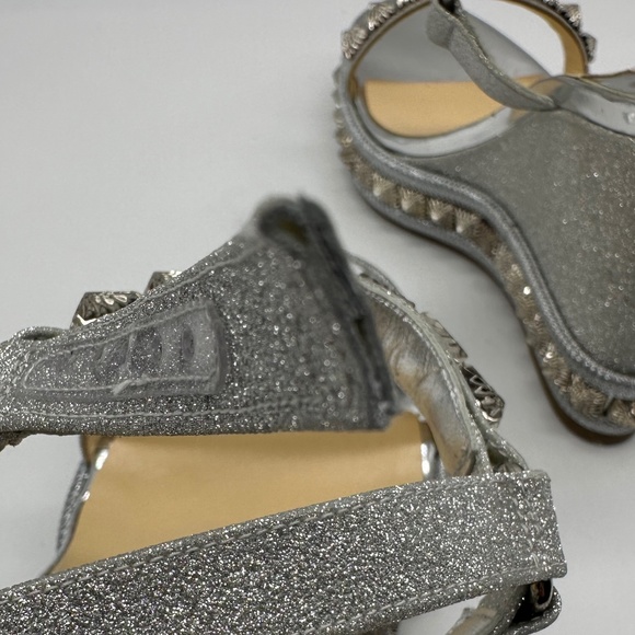 Super Sparkly, Silver Glitter Wedges - Picture 12 of 16